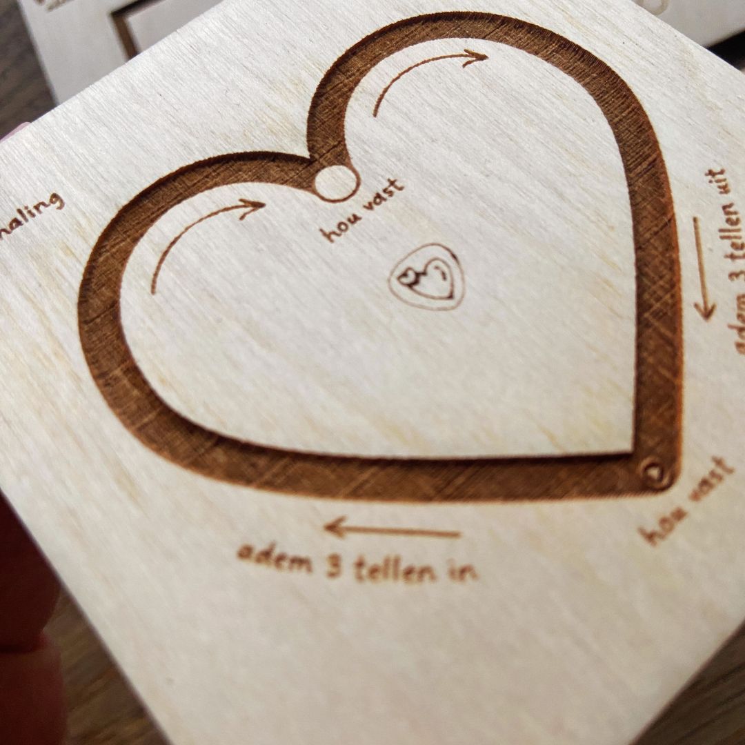 Houten ademkaartjes - set van 4