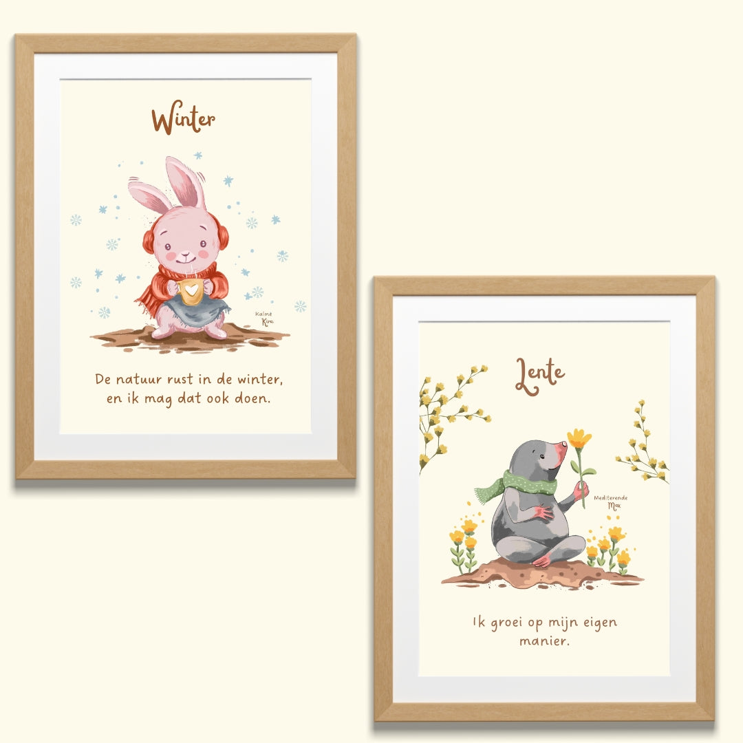 Seizoensposter A3 - Winter + Lente