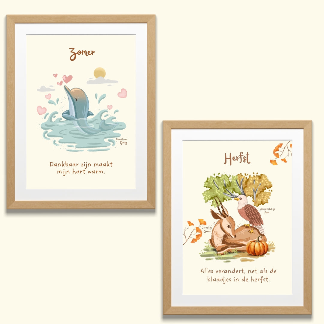 Seizoensposter A3 - Zomer + Herfst