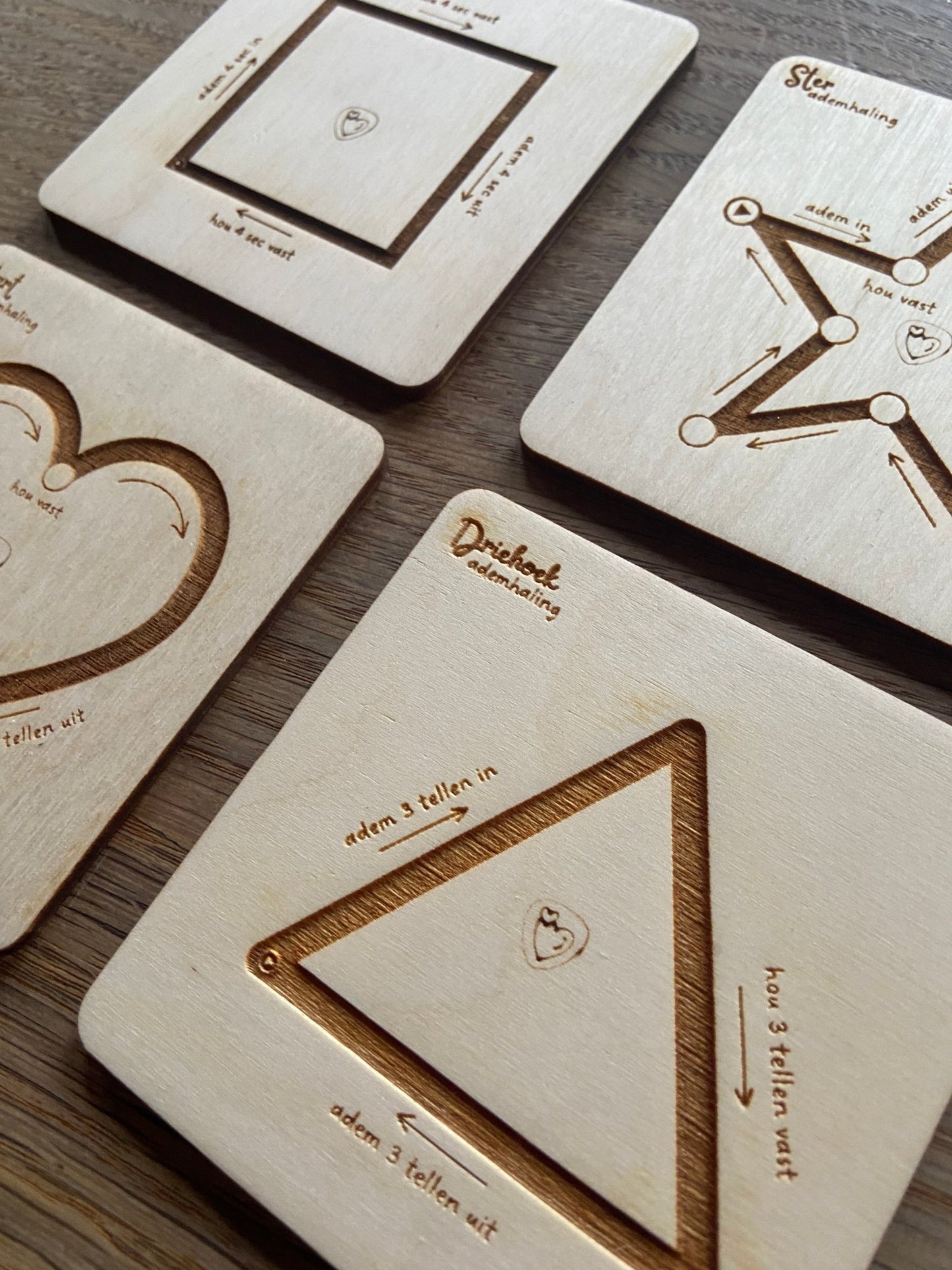 Houten Ademkaart - Driehoek - Droomdiertjes