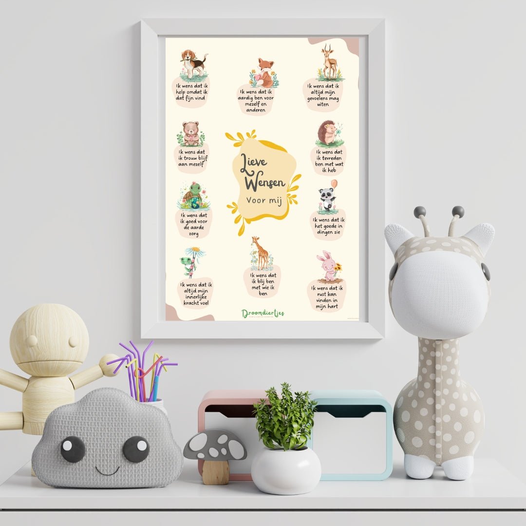Lieve Wensen Voor Mij - Poster A3 - Droomdiertjes