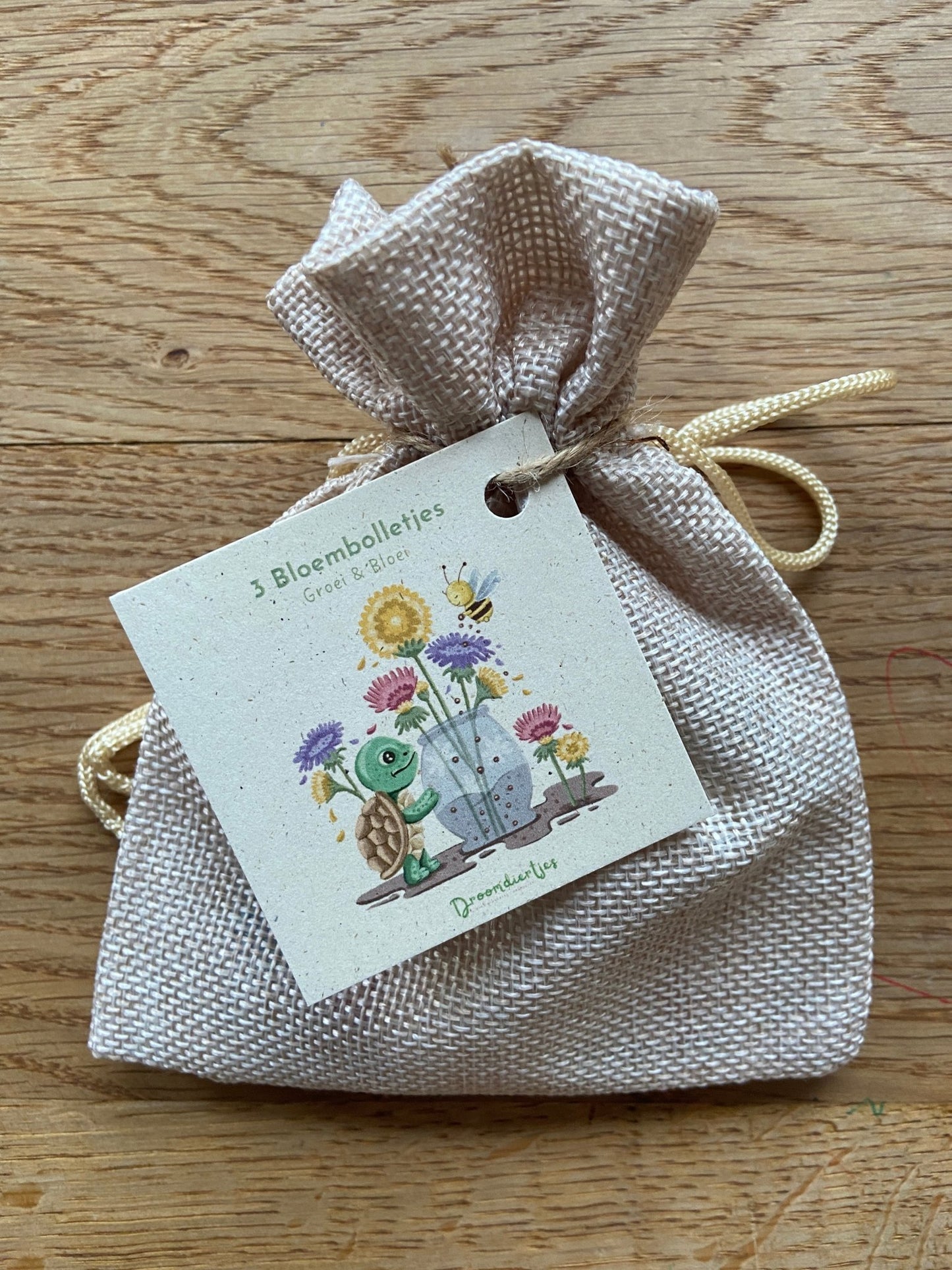 3 Bloembolletjes + affirmatiekaartje - Droomdiertjes