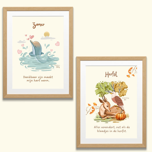 Seizoensposter A3 - Zomer + Herfst