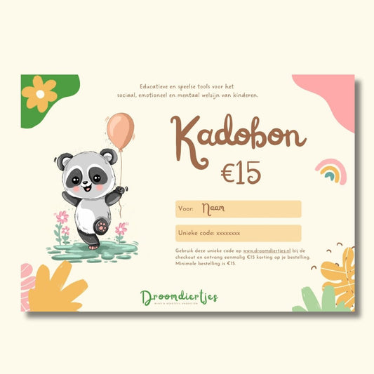 Droomdiertjes Giftcard - digitaal - Droomdiertjes