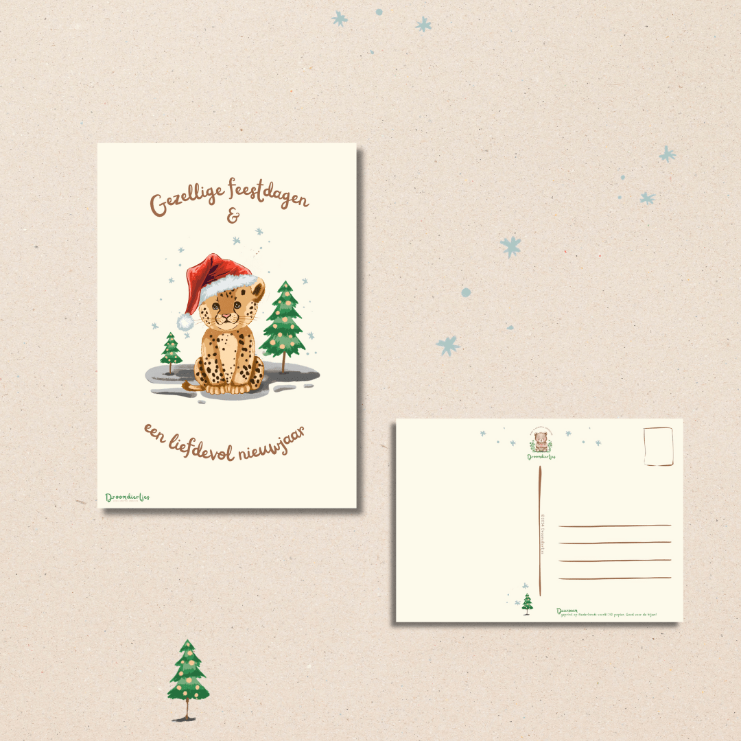 Droomdiertjes Kerstkaarten – Set van 12 (4 ontwerpen) - Droomdiertjes