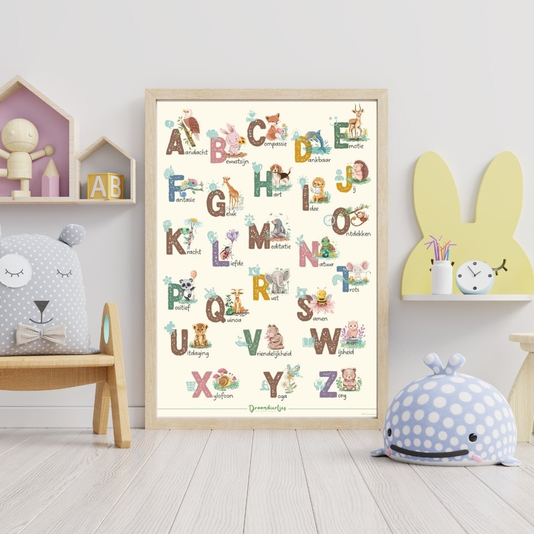 Droomdiertjes Poster A3 - Alfabet - Droomdiertjes