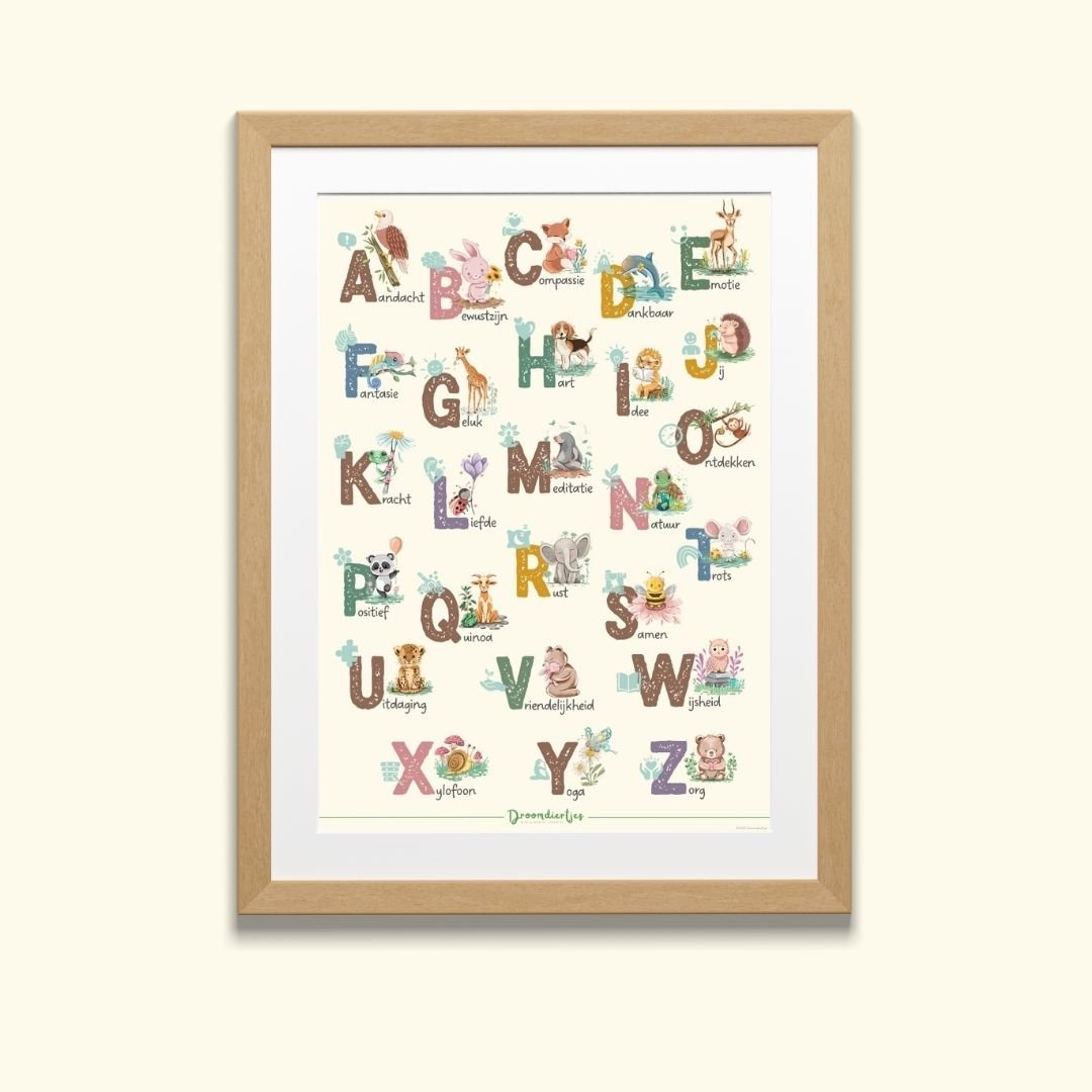 Droomdiertjes Poster A3 - Alfabet - Droomdiertjes