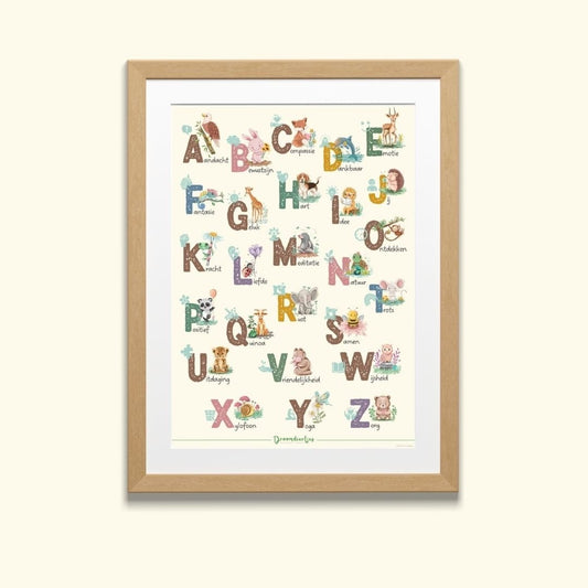 Droomdiertjes Poster A3 - Alfabet - Droomdiertjes