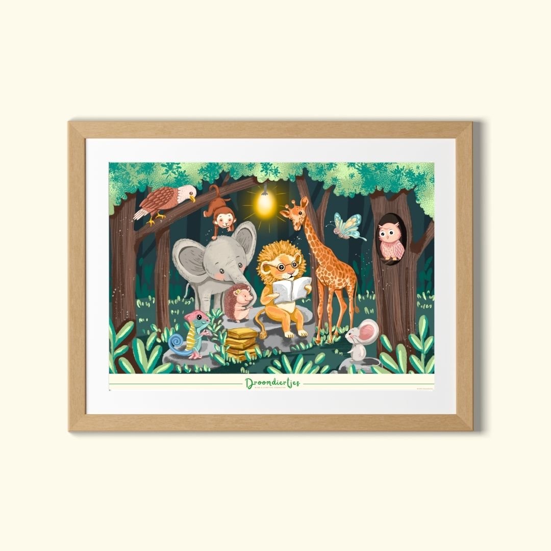 Droomdiertjes Poster A3 - By Night - Droomdiertjes