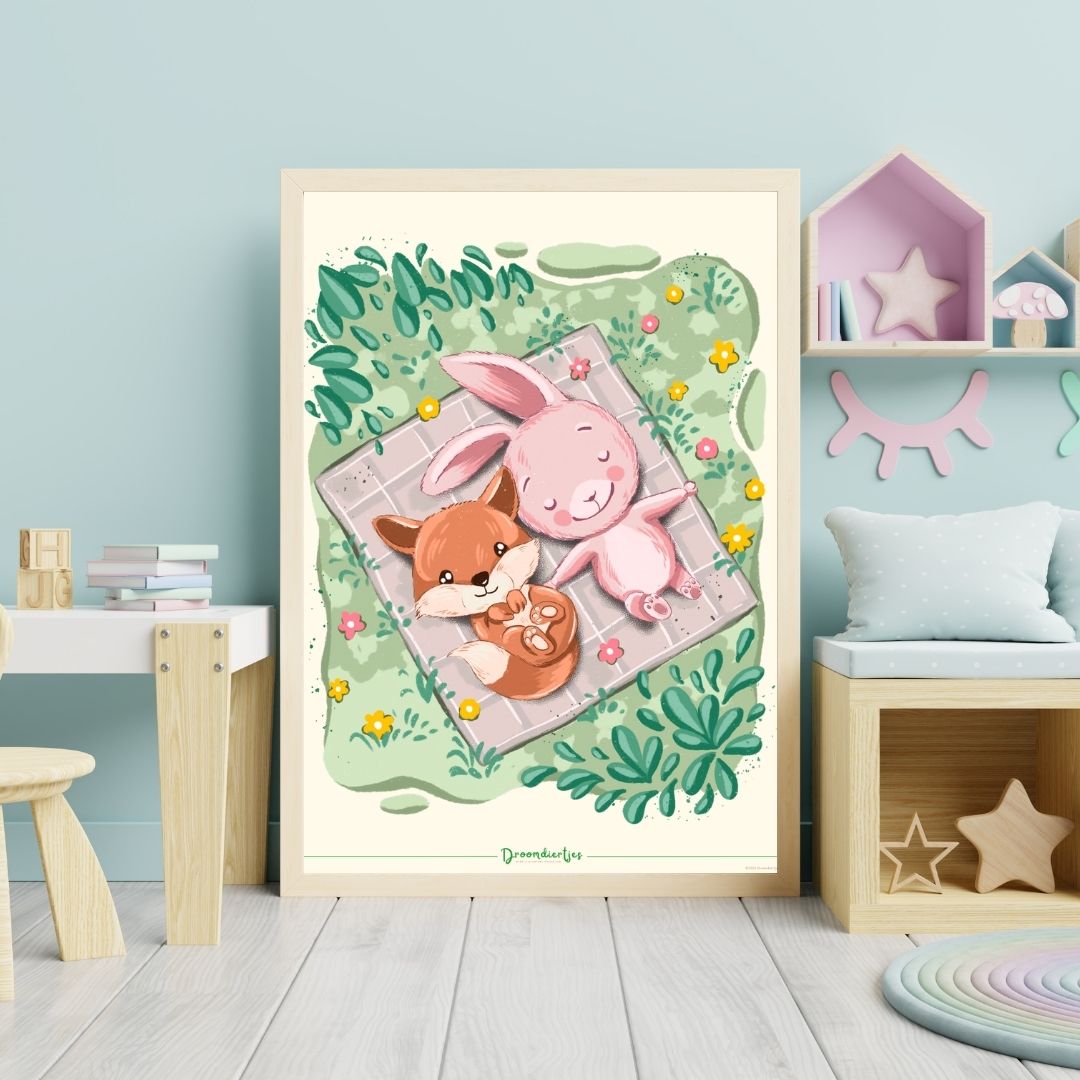 Droomdiertjes Poster A3 - Vriendelijke Vita & Kalme Kira - Droomdiertjes