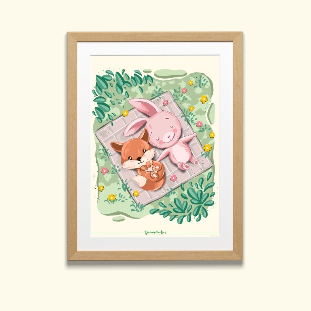 Droomdiertjes Poster A3 - Vriendelijke Vita & Kalme Kira - Droomdiertjes