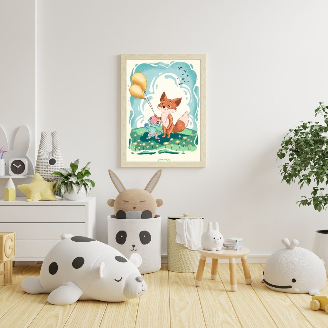 Droomdiertjes Poster A3 - Vriendelijke Vita & Kunstzinnige Kasper - Droomdiertjes