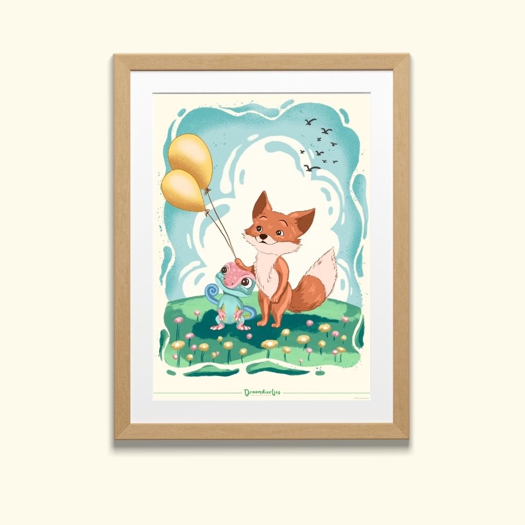 Droomdiertjes Poster A3 - Vriendelijke Vita & Kunstzinnige Kasper - Droomdiertjes