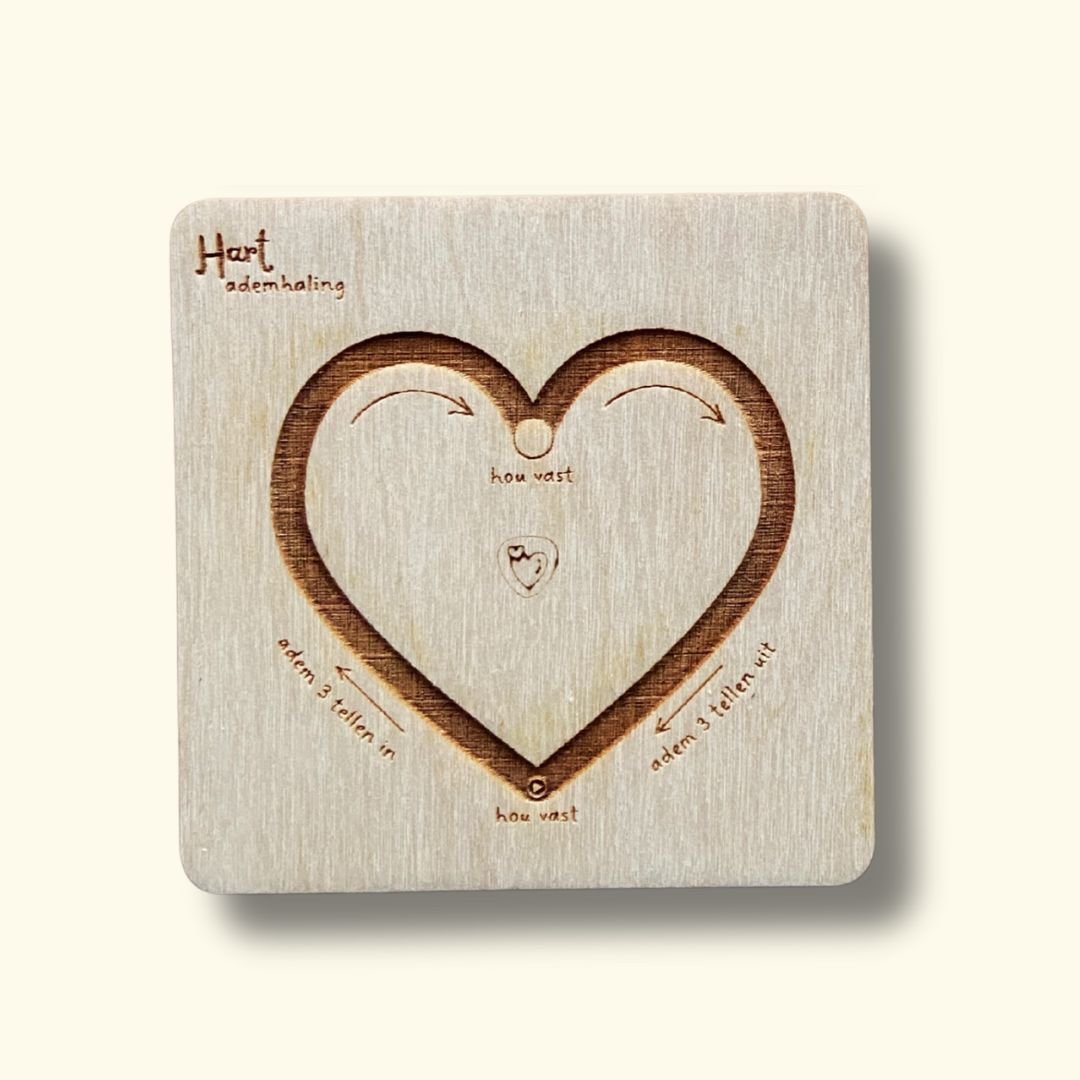Houten Ademkaart - Hart - Droomdiertjes