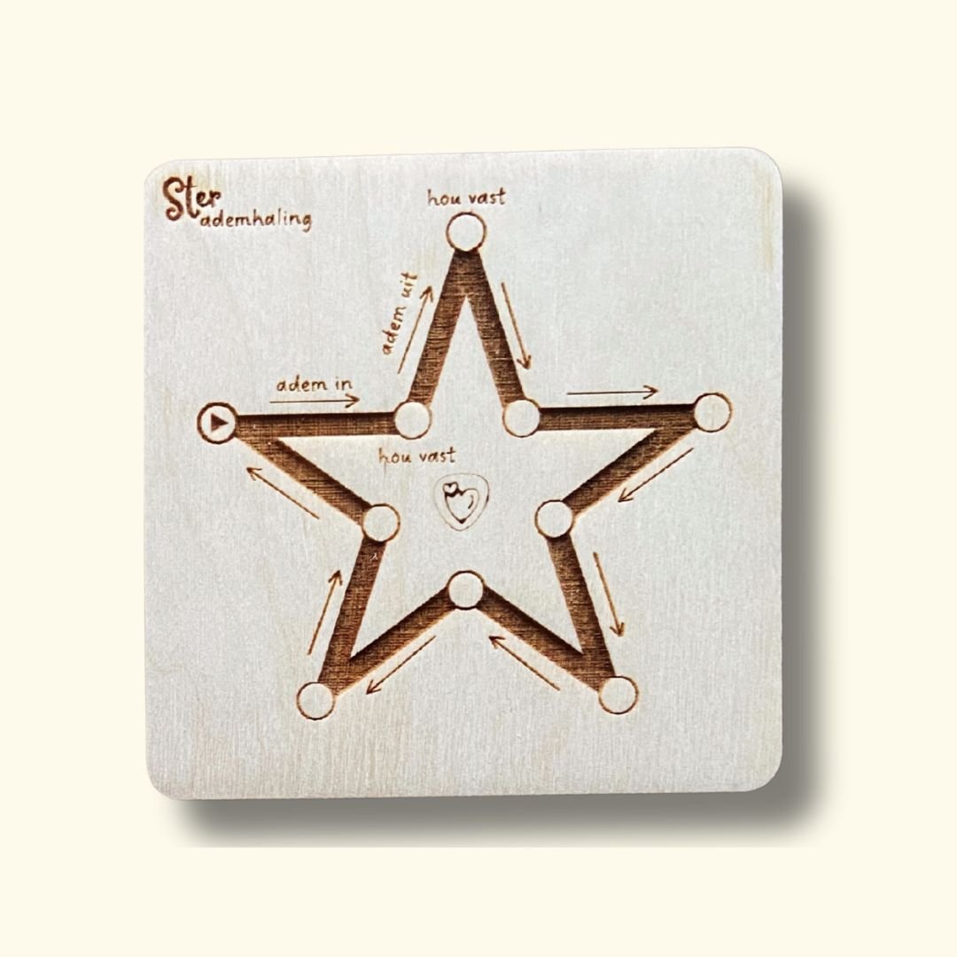Houten Ademkaart - Ster - Droomdiertjes