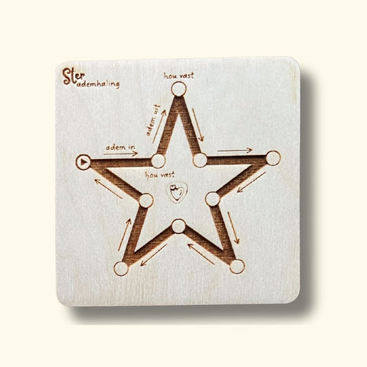 Houten Ademkaart - Ster - Droomdiertjes