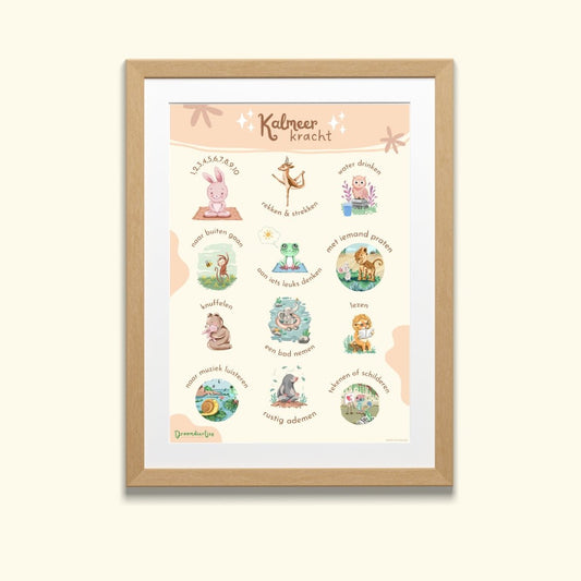 Kalmeer Kracht Poster A3 - Droomdiertjes