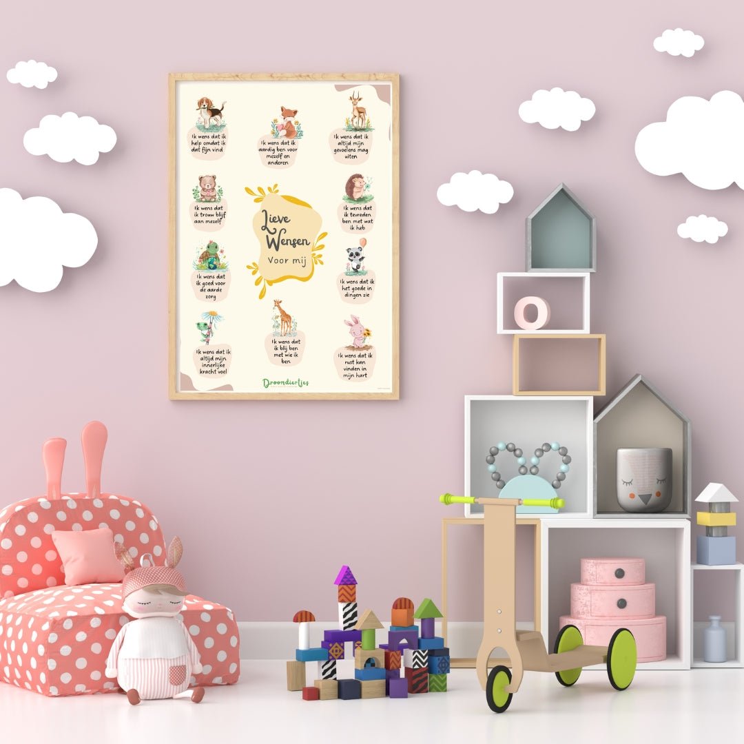 Lieve Wensen Voor Mij - Poster A3 - Droomdiertjes