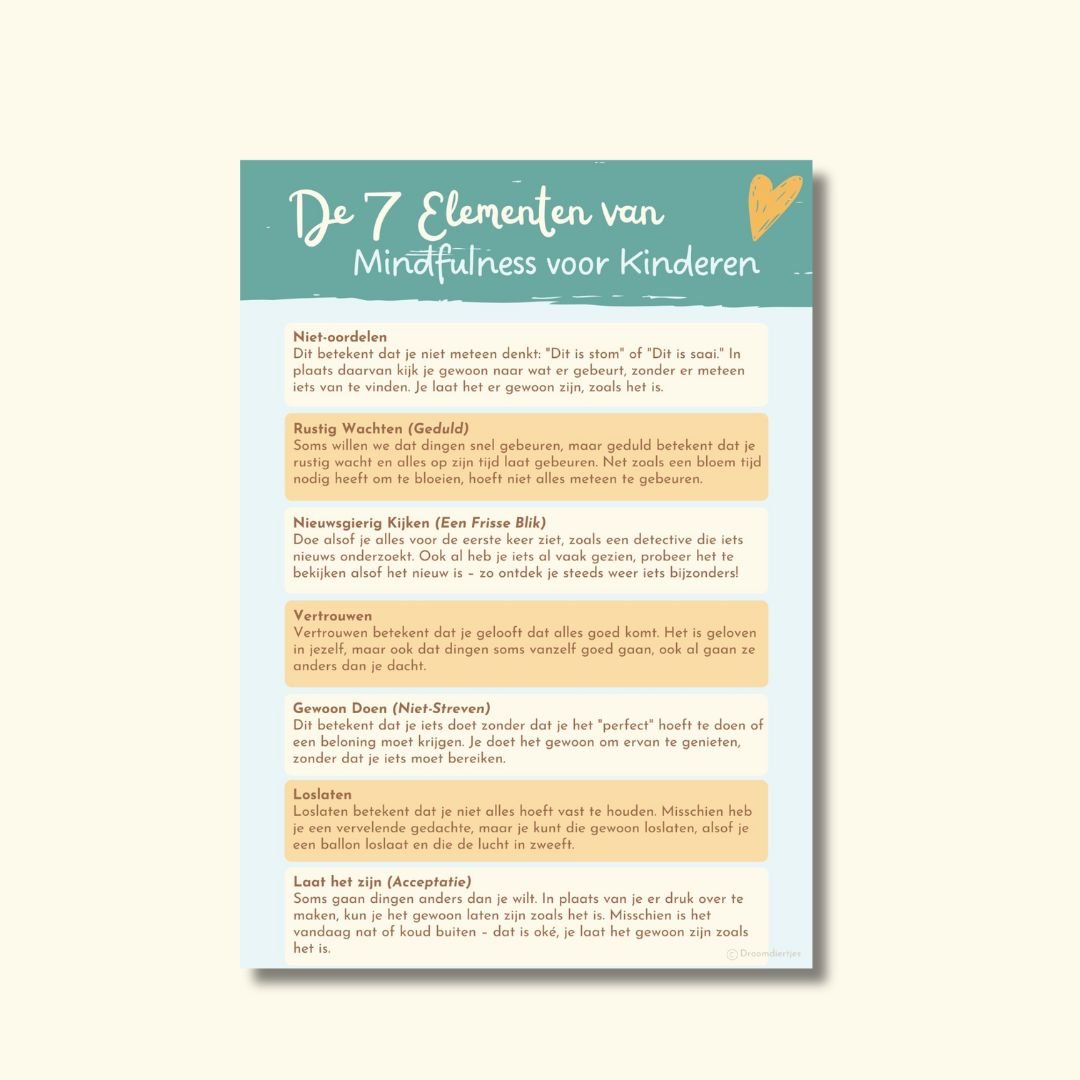 Mini Mindfulness Activiteiten Gids - Droomdiertjes